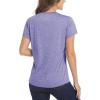 imageMAGCOMSEN Womens Short Sleeve Quick Dry TShirts Wicking Moisture Workout Athletic Running ShirtsPurple