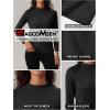 imageMAGCOMSEN Womens Thermal Shirts Mock Turtleneck Fleece Lined Long Sleeve Workout Underwear Base Layer Pullover TopsBlack