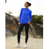 imageMAGCOMSEN Womens Thermal Shirts Mock Turtleneck Fleece Lined Long Sleeve Workout Underwear Base Layer Pullover TopsColour Blue