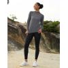 imageMAGCOMSEN Womens Thermal Shirts Mock Turtleneck Fleece Lined Long Sleeve Workout Underwear Base Layer Pullover TopsDark Grey