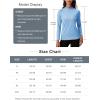 imageMAGCOMSEN Womens Thermal Shirts Mock Turtleneck Fleece Lined Long Sleeve Workout Underwear Base Layer Pullover TopsLight Blue