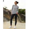 imageMAGCOMSEN Womens Thermal Shirts Mock Turtleneck Fleece Lined Long Sleeve Workout Underwear Base Layer Pullover TopsLight Grey