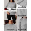 imageMAGCOMSEN Womens Thermal Shirts Mock Turtleneck Fleece Lined Long Sleeve Workout Underwear Base Layer Pullover TopsLight Grey