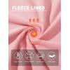 imageMAGCOMSEN Womens Thermal Shirts Mock Turtleneck Fleece Lined Long Sleeve Workout Underwear Base Layer Pullover TopsLight Pink