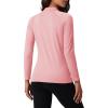 imageMAGCOMSEN Womens Thermal Shirts Mock Turtleneck Fleece Lined Long Sleeve Workout Underwear Base Layer Pullover TopsLight Pink