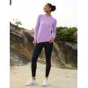 imageMAGCOMSEN Womens Thermal Shirts Mock Turtleneck Fleece Lined Long Sleeve Workout Underwear Base Layer Pullover TopsLight Purple