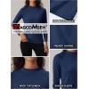 imageMAGCOMSEN Womens Thermal Shirts Mock Turtleneck Fleece Lined Long Sleeve Workout Underwear Base Layer Pullover TopsNavy