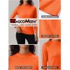 imageMAGCOMSEN Womens Thermal Shirts Mock Turtleneck Fleece Lined Long Sleeve Workout Underwear Base Layer Pullover TopsOrange