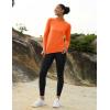 imageMAGCOMSEN Womens Thermal Shirts Mock Turtleneck Fleece Lined Long Sleeve Workout Underwear Base Layer Pullover TopsOrange