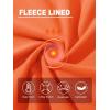 imageMAGCOMSEN Womens Thermal Shirts Mock Turtleneck Fleece Lined Long Sleeve Workout Underwear Base Layer Pullover TopsOrange