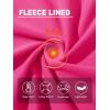 imageMAGCOMSEN Womens Thermal Shirts Mock Turtleneck Fleece Lined Long Sleeve Workout Underwear Base Layer Pullover TopsRose Red