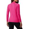 imageMAGCOMSEN Womens Thermal Shirts Mock Turtleneck Fleece Lined Long Sleeve Workout Underwear Base Layer Pullover TopsRose Red