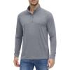 imageMAGCOMSEN Mens 14 Zip Pullover UPF 50 Long Sleeve Sun Protection Sports Shirts Lightweight Athletic Workout ShirtLight Grey