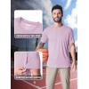 imageMAGCOMSEN Mens Short Sleeve UPF 50 TShirt Quick Dry Rash Guard Athletic Running Swim Top Tee Performance Water ShirtsLight Pink