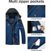 imageMAGCOMSEN Mens Winter Coats Water Resistant Ski Snow Jacket Warm Fleece Jacket Parka Raincoats With MultiPocketsDenim Blue