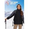 imageMAGCOMSEN Womens 3in1 Winter Coats Snow Ski Jacket Waterproof Windproof Fleece Lined Winter Jacket ParkaBlack