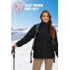 imageMAGCOMSEN Womens 3in1 Winter Coats Snow Ski Jacket Waterproof Windproof Fleece Lined Winter Jacket ParkaPure Black