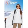 imageMAGCOMSEN Womens 3in1 Winter Coats Snow Ski Jacket Waterproof Windproof Fleece Lined Winter Jacket ParkaPure White