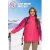 imageMAGCOMSEN Womens 3in1 Winter Coats Snow Ski Jacket Waterproof Windproof Fleece Lined Winter Jacket ParkaRose