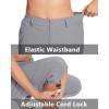 imageMAGCOMSEN Womens Hiking Pants Cargo Capris Lightweight Stretch Water Resistant Joggers with 5 Pockets for OutdoorLight Grey