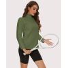 imageMAGCOMSEN Womens Quarter Zip Pullover Polar Fleece Sweatshirts Lightweight StandCollar Jacket Warm TopsArmy Green