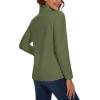 imageMAGCOMSEN Womens Quarter Zip Pullover Polar Fleece Sweatshirts Lightweight StandCollar Jacket Warm TopsArmy Green