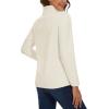 imageMAGCOMSEN Womens Quarter Zip Pullover Polar Fleece Sweatshirts Lightweight StandCollar Jacket Warm TopsBeige