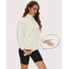 imageMAGCOMSEN Womens Quarter Zip Pullover Polar Fleece Sweatshirts Lightweight StandCollar Jacket Warm TopsBeige