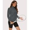 imageMAGCOMSEN Womens Quarter Zip Pullover Polar Fleece Sweatshirts Lightweight StandCollar Jacket Warm TopsDark Grey