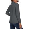 imageMAGCOMSEN Womens Quarter Zip Pullover Polar Fleece Sweatshirts Lightweight StandCollar Jacket Warm TopsDark Grey