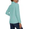 imageMAGCOMSEN Womens Quarter Zip Pullover Polar Fleece Sweatshirts Lightweight StandCollar Jacket Warm TopsGrey Green