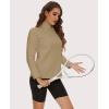 imageMAGCOMSEN Womens Quarter Zip Pullover Polar Fleece Sweatshirts Lightweight StandCollar Jacket Warm TopsKhaki