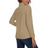 imageMAGCOMSEN Womens Quarter Zip Pullover Polar Fleece Sweatshirts Lightweight StandCollar Jacket Warm TopsKhaki