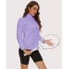 imageMAGCOMSEN Womens Quarter Zip Pullover Polar Fleece Sweatshirts Lightweight StandCollar Jacket Warm TopsLight Purple