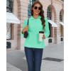imageMAGCOMSEN Womens Quarter Zip Pullover Polar Fleece Sweatshirts Lightweight StandCollar Jacket Warm TopsMint Green
