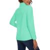 imageMAGCOMSEN Womens Quarter Zip Pullover Polar Fleece Sweatshirts Lightweight StandCollar Jacket Warm TopsMint Green
