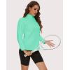 imageMAGCOMSEN Womens Quarter Zip Pullover Polar Fleece Sweatshirts Lightweight StandCollar Jacket Warm TopsMint Green