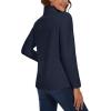 imageMAGCOMSEN Womens Quarter Zip Pullover Polar Fleece Sweatshirts Lightweight StandCollar Jacket Warm TopsNavy