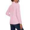 imageMAGCOMSEN Womens Quarter Zip Pullover Polar Fleece Sweatshirts Lightweight StandCollar Jacket Warm TopsPink