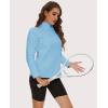 imageMAGCOMSEN Womens Quarter Zip Pullover Polar Fleece Sweatshirts Lightweight StandCollar Jacket Warm TopsWater Blue