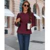 imageMAGCOMSEN Womens Quarter Zip Pullover Polar Fleece Sweatshirts Lightweight StandCollar Jacket Warm TopsWine Red