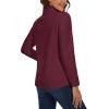 imageMAGCOMSEN Womens Quarter Zip Pullover Polar Fleece Sweatshirts Lightweight StandCollar Jacket Warm TopsWine Red