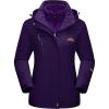 imageMAGCOMSEN Womens 3in1 Winter Coats Snow Ski Jacket Waterproof Windproof Fleece Lined Winter Jacket ParkaDark Purple