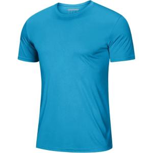 imageMAGCOMSEN Mens Short Sleeve UPF 50 TShirt Quick Dry Rash Guard Athletic Running Swim Top Tee Performance Water ShirtsBlue Green