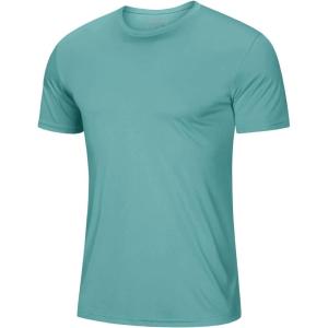 imageMAGCOMSEN Mens Short Sleeve UPF 50 TShirt Quick Dry Rash Guard Athletic Running Swim Top Tee Performance Water ShirtsGrey Green