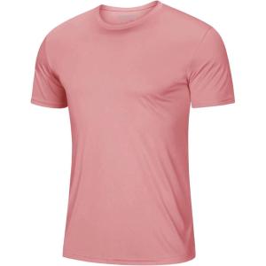 imageMAGCOMSEN Mens Short Sleeve UPF 50 TShirt Quick Dry Rash Guard Athletic Running Swim Top Tee Performance Water ShirtsGrey Pink