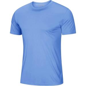 imageMAGCOMSEN Mens Short Sleeve UPF 50 TShirt Quick Dry Rash Guard Athletic Running Swim Top Tee Performance Water ShirtsLight Blue