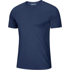 imageMAGCOMSEN Mens Short Sleeve UPF 50 TShirt Quick Dry Rash Guard Athletic Running Swim Top Tee Performance Water ShirtsNavy