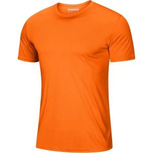 imageMAGCOMSEN Mens Short Sleeve UPF 50 TShirt Quick Dry Rash Guard Athletic Running Swim Top Tee Performance Water ShirtsOrange