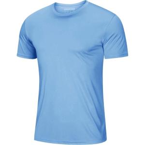 imageMAGCOMSEN Mens Short Sleeve UPF 50 TShirt Quick Dry Rash Guard Athletic Running Swim Top Tee Performance Water ShirtsSky Blue